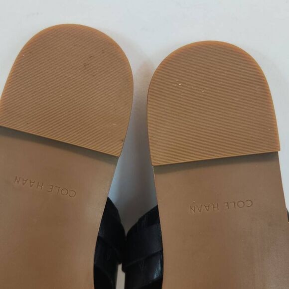 Cole Haan Grand 360 Felicity Leather Sandal Size 10 B Women's Black - Picture 9 of 10